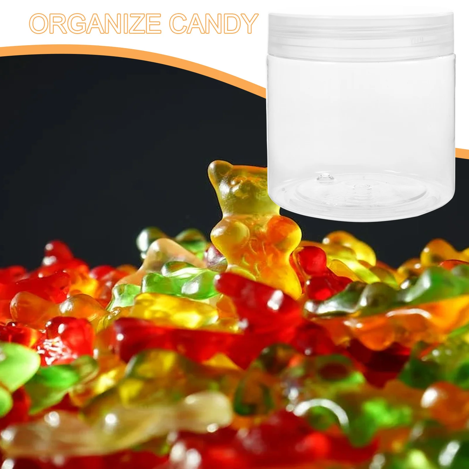 10Pcs Clear Pet Food Canisters Airtight Containers for Kitchen Storage Tea Coffee Nuts Grains Transparent Sealed Boxes