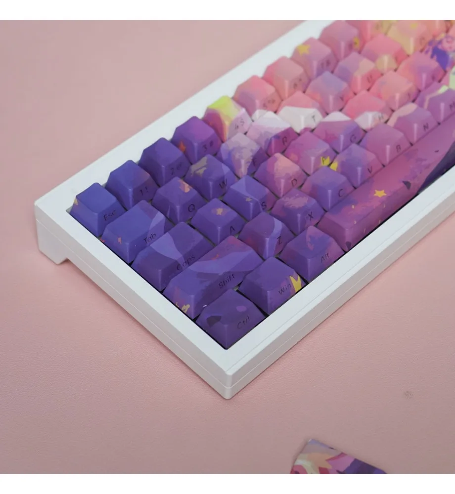 

Keycap Trend Polaris Side Transparent Keycap 129-key PBT Five-sided Sublimation Original Factory Suitable for Wooting