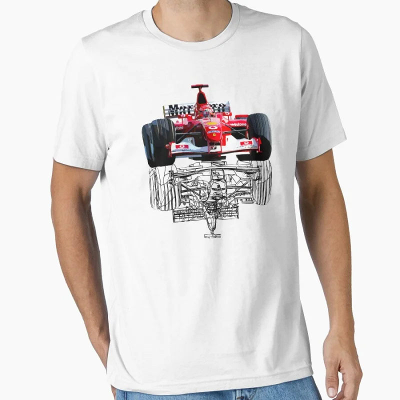 

The Goat Schumacher Race car driver motor sports vintage The King Legend racing T Shirt large size Adult tops S-6XL