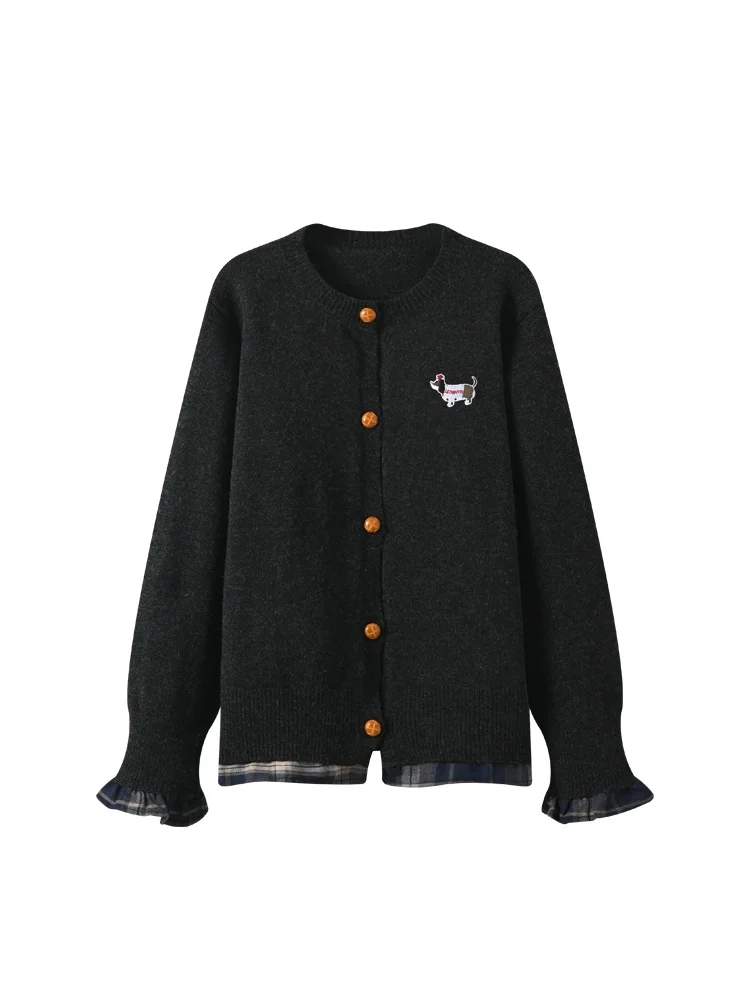 

Loose Long Sve round Ne Knitted Sweater for Women plus Size Autumn Winter New Sle Casual Comfortable Fce Polyester