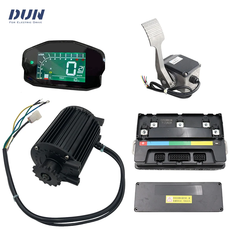 QS90 1KW Mid-Drive Motor Kits with EM50S Controller,DKD Display,Accelerator Pedal Throttle