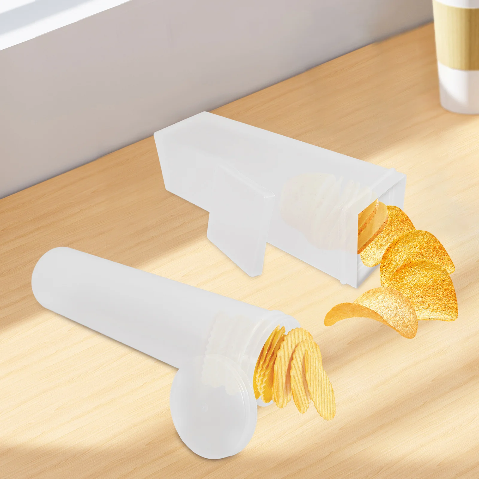 

2 Pcs Large Airtight Cookie Storage Containers Transparent PP Crisper Jars with Lids for Snacks Crackers Pasta