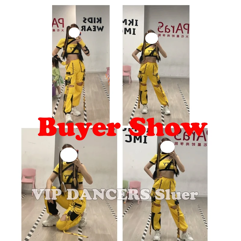 Hip-hop traje de dança de rua terno adulto trajes de dança jazz sexy coreano menina grupo pólo roupas de dança para mulher dqs7528