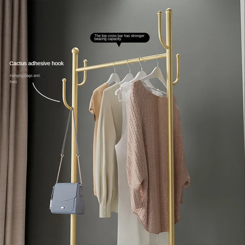 Cactus Clothes Rack Bedroom Standing Coat Rack Nordic Light Luxury Family Living Room Mobile Storage Shelf Rack for Coats