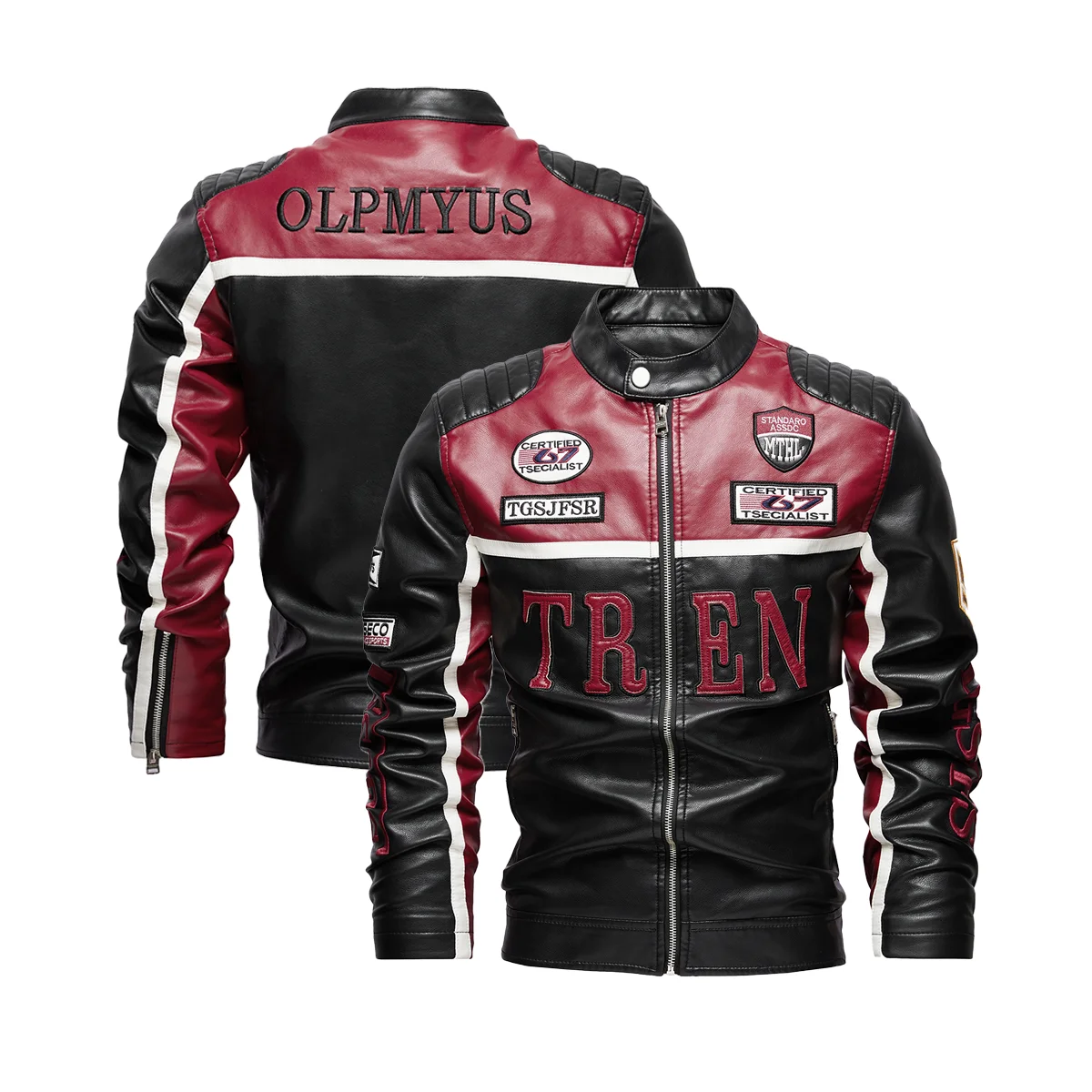 

Мужские кожаные куртки, осенняя повседневная мотоциклетная куртка из искусственной кожи, байкерские кожаные пальто, брендовая одежда, размер ЕС