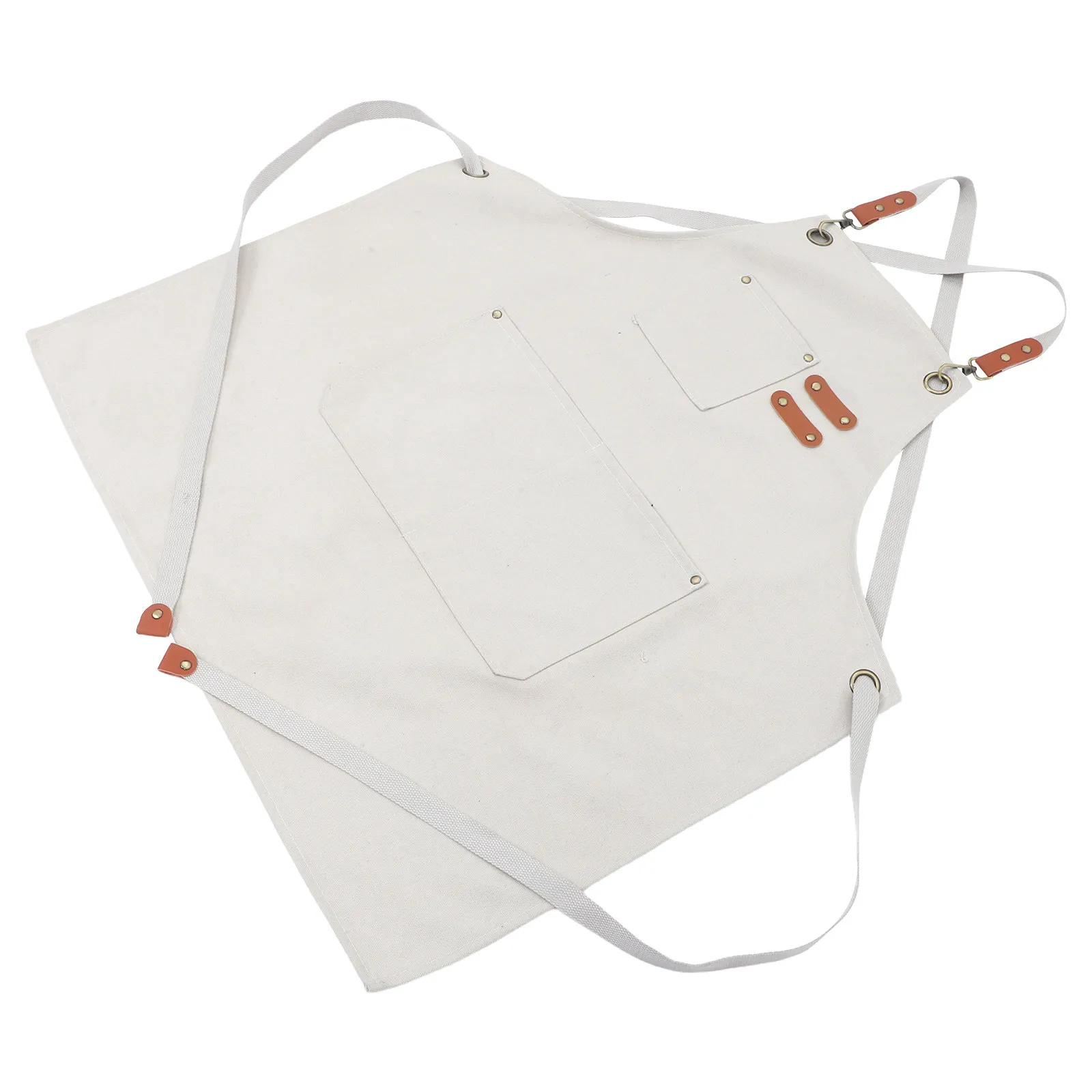 マルチポケットキッチンエプロン防水キャンバス作業用エプロン耐油性洗浄清掃用ヘアスタイリストシェフレストラン用