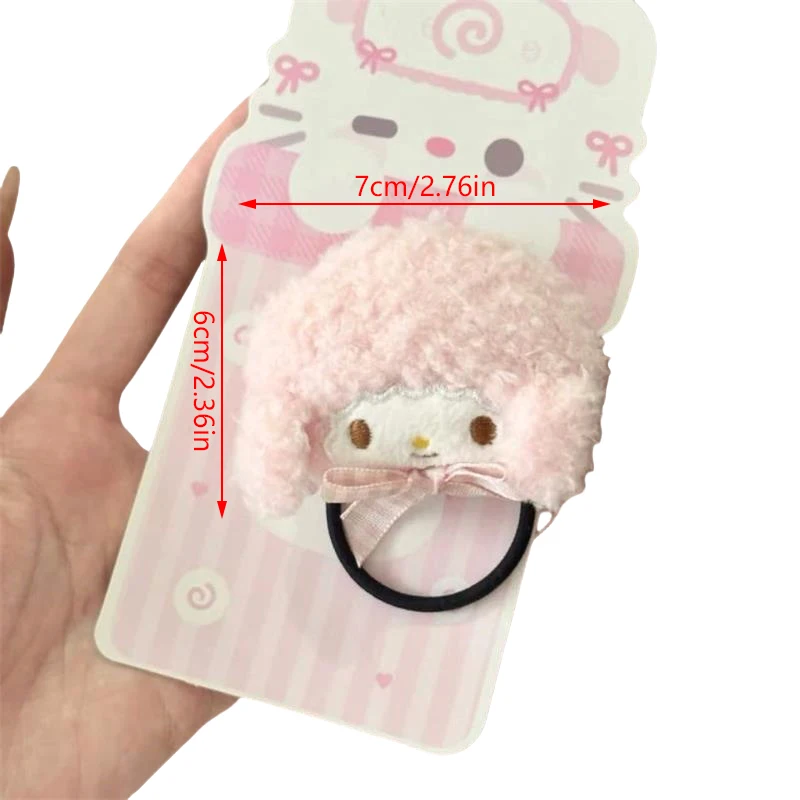 Kawaii Sanrio My Sweet Piano Pluche Haarcirkel Cartoon Roze Lam Haarspeld Anime Perifere Veelzijdige Hoofddeksels Set Vakantiecadeaus