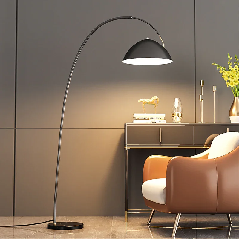 

Metal LED floor lamp for hotel, E27 base, adjustable height and dimmable lighting mode
