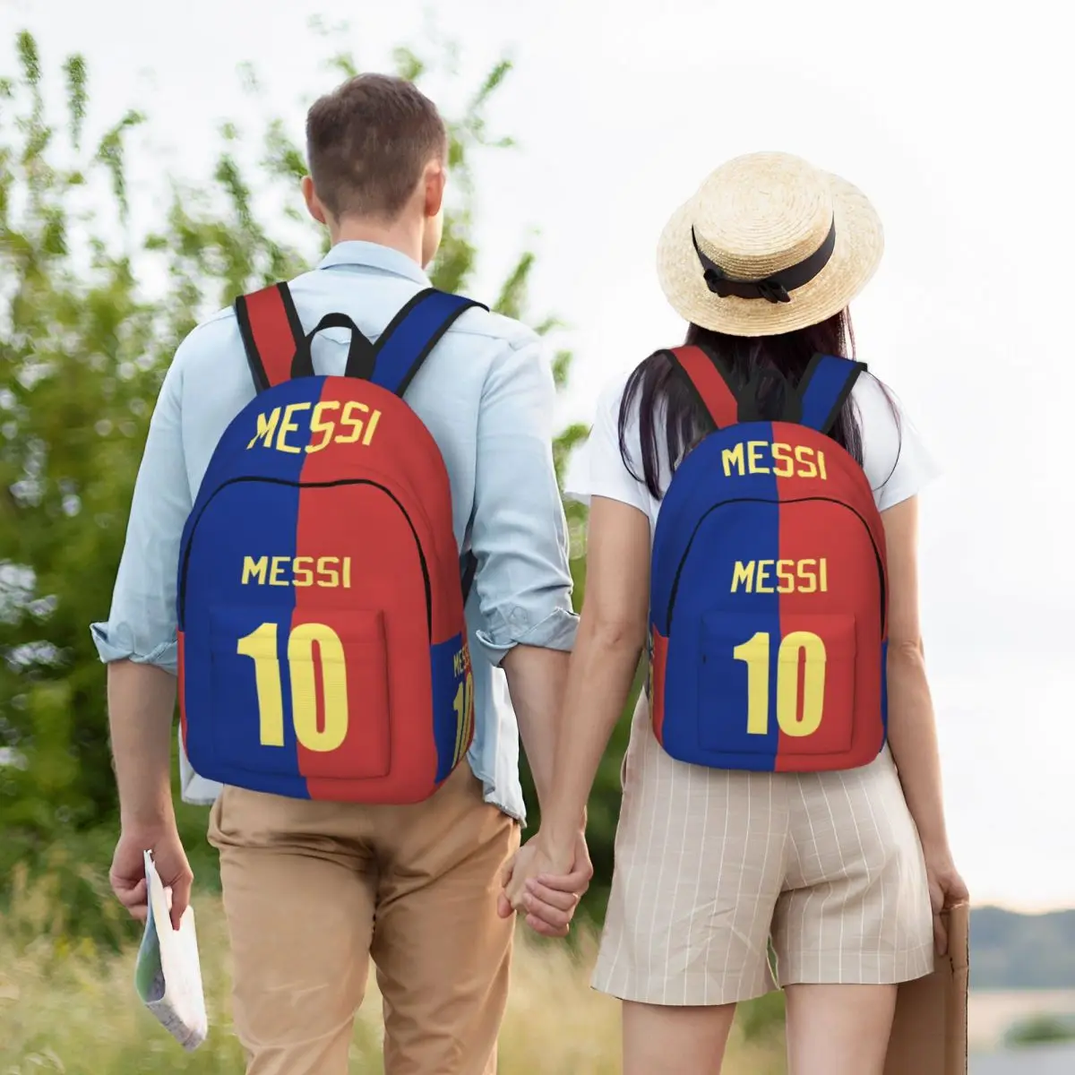 M-Messi No.10 Mochila de estudante moderna e vanguardista, totalmente impressa e confortável para transportar.