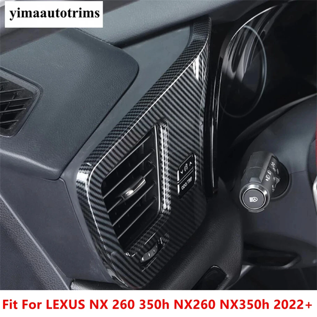 Side AC Air Conditioning Outlet Vents Cover Trim For LEXUS NX 260 350h NX260 NX350h 2022 2023 2024 ABS Carbon Fiber Accessories