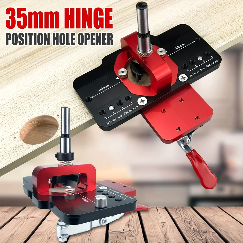 1set 35mm Concealed Hinge Drilling Jig Guide Hinge Hole Drilling Guide Carpenter Woodworking Tool Hole Opener Locator Door Cabin