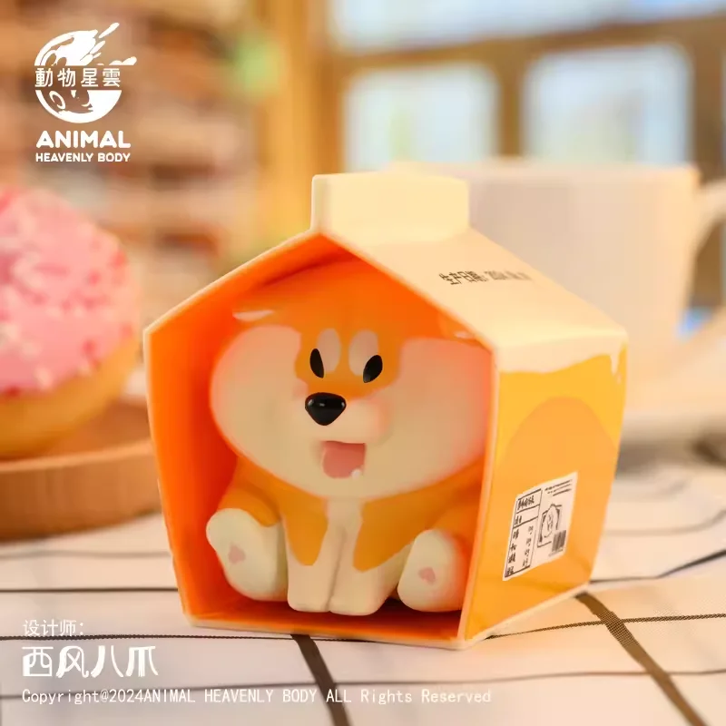 Shiba Inu Animal Corpo Celestial Figuras de Ação, Série Cão Delicioso, Brinquedos Modelo Caixa Cega, Coleção Caixa Misteriosa, Presente Decoração