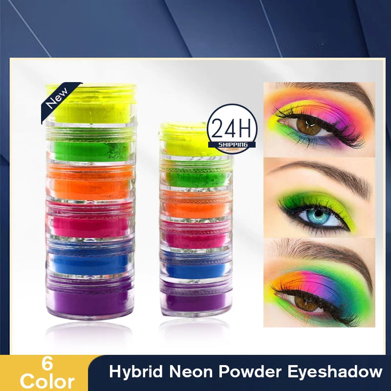 Farben Neon Lidschatten leuchtende Eyeliner Lippen Make-up kosmetische fluor zierende Pigment im Dunkeln leuchten Lidschatten Mode Augen Make-up