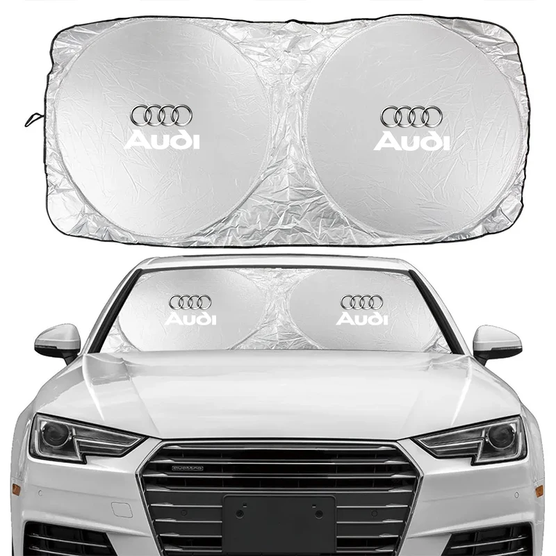 Car Windshield Sun Shade Visor UV Protection Shield For Audi RS3 S4 S6 S7 TT A1 A2 A3 A4 A5 A6 A7 A8 A8L Q1 Q2 Q3 Q4 Q5 Q6 Q7 Q8