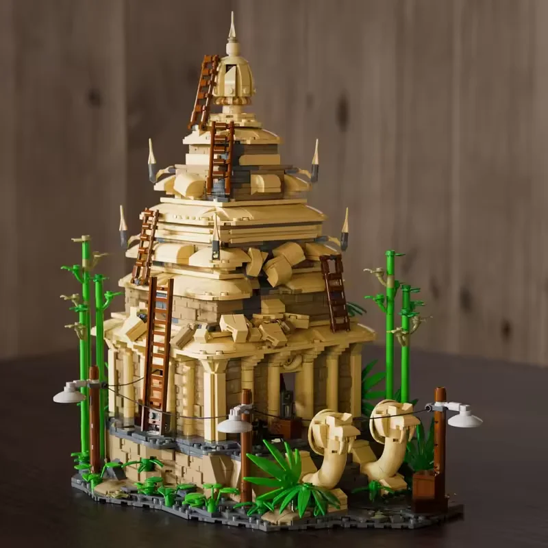 Tempel Mittelalterliche Hausgebäude-Sets Stadtarchitektur Modulare Bausteine Montagemodell-Kit DIY Kreatives Spielzeug Geschenke 1819 Teile
