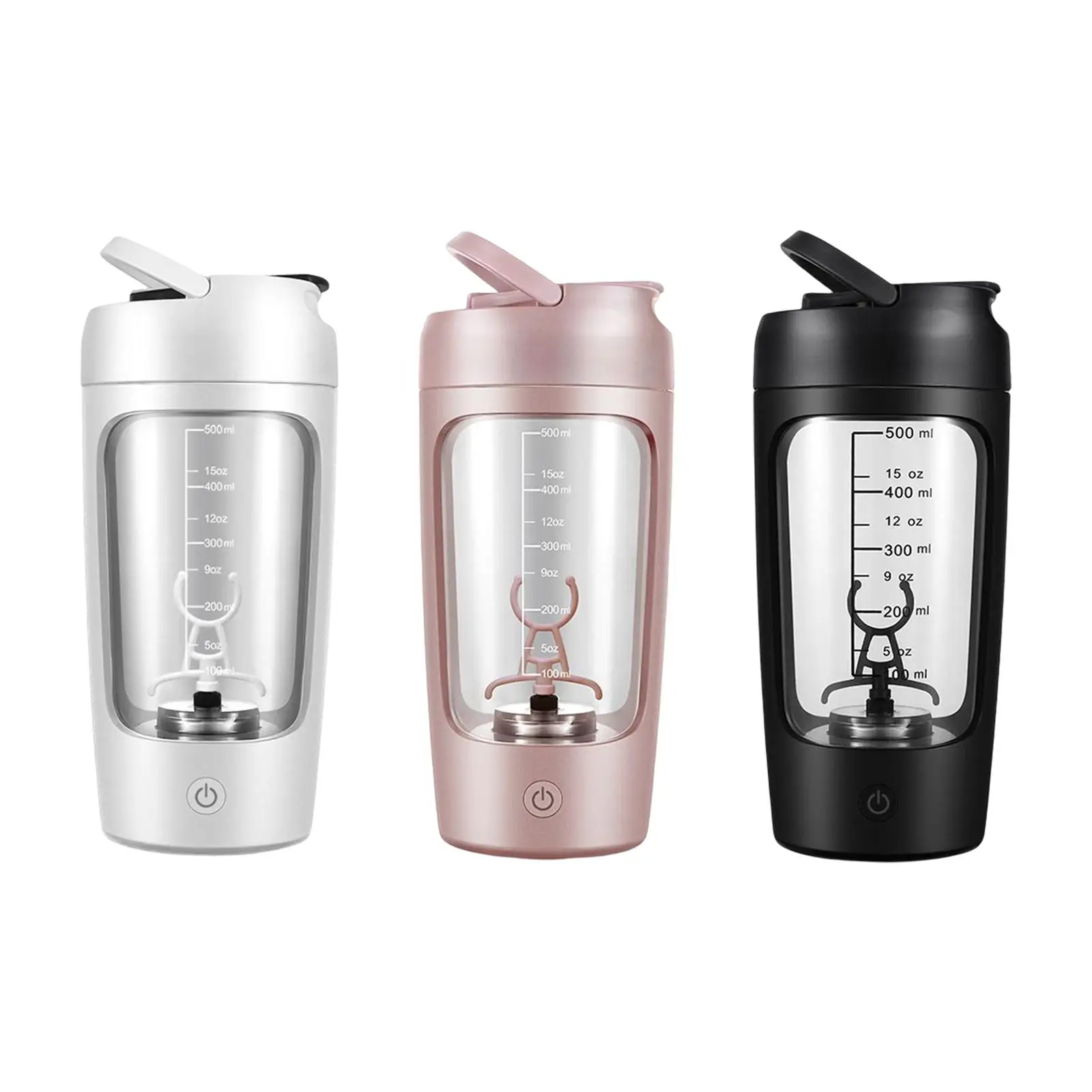 Portable Electric Protein Shaker Bottle USB Self Stirring Automatic 650ml Mixing Cups for Exercise Workout Sports Fitness