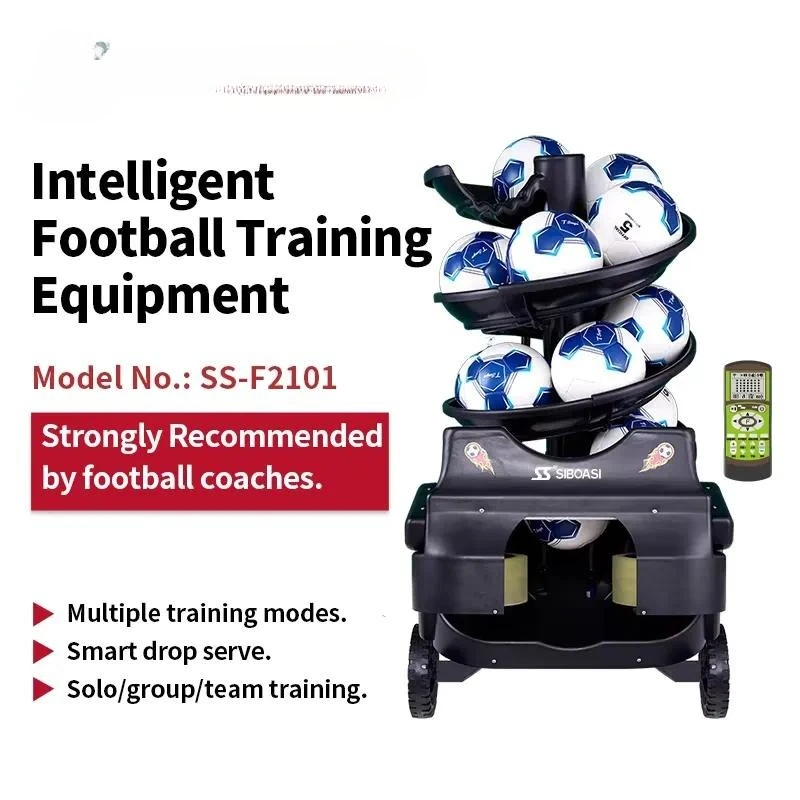 Stacked Trapezoidal Ball Container Stable Football Training Machine with Wheels for Professional Club Team Daily Practice
