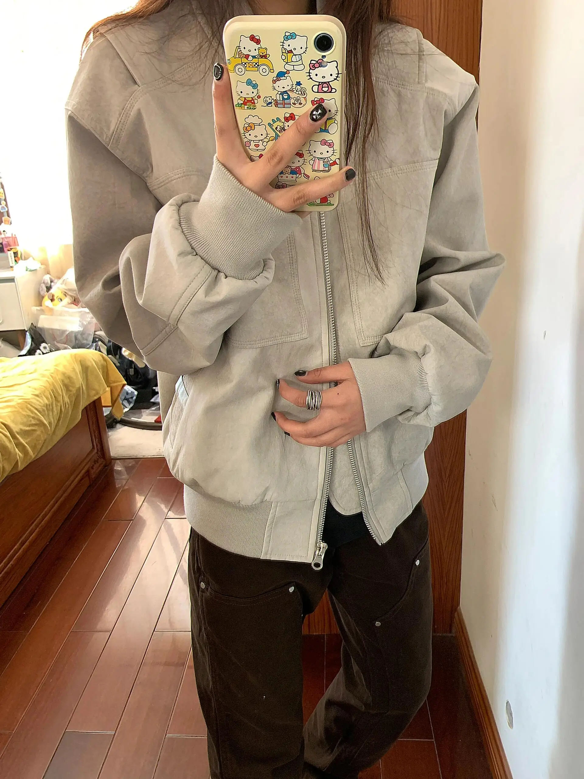 

Cleanfit American Retro ort Baseball Jaet Мужская женская весенне-осенняя модная рабочая одежда Pilot Jaet oulder Width Regular