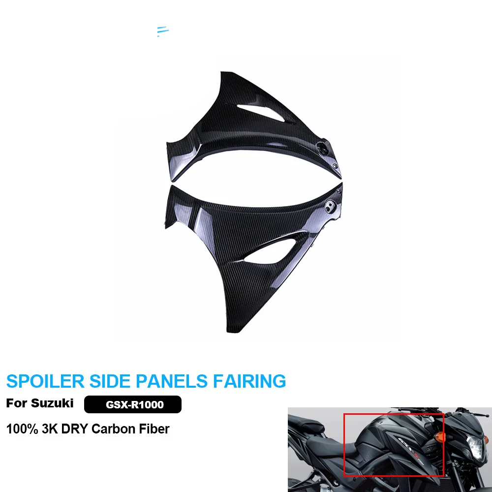 AKOSO Acessórios para Motocicleta em Fibra de Carbono 100% 3K, Painéis Laterais e Carenagem para Suzuki GSX-R1000 2017-2025