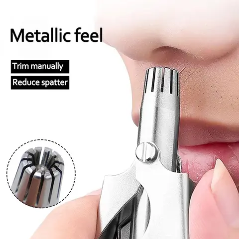 Nose Trimmer for Men Stainless Steel Manual Trimmer for Nose Vibrissa Razor Shaver Washable Portable Ear Hair Women Hot