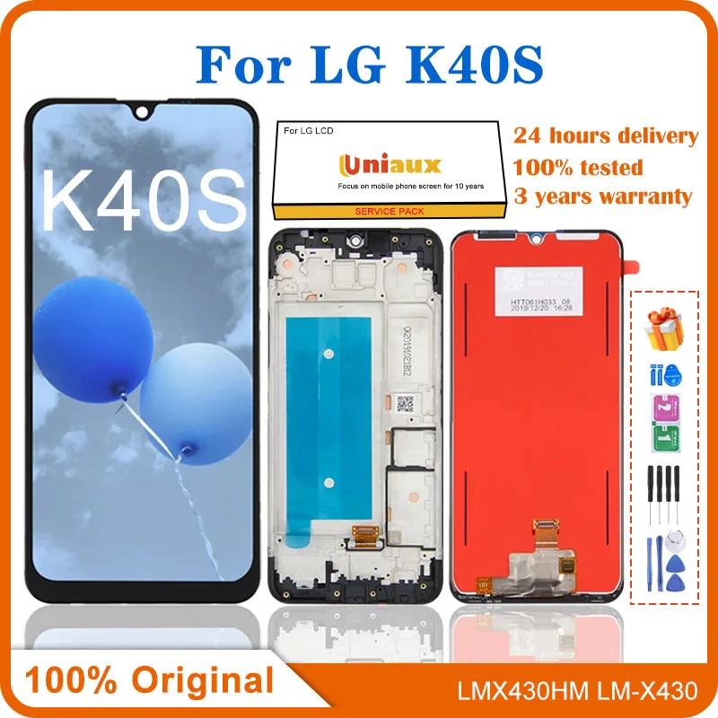 

Original For LG K40S X430 LM-X430 X430EMW LCD Touch Screen Digitizer Component Replacement Fittings 100% Test for LG K40S