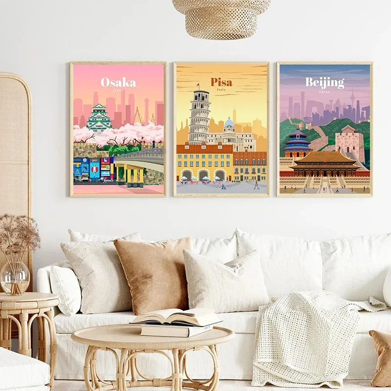 Modern Amsterdam Tokyo London Iceland Bali Vancouver Travel Posters Nordic Wall Art Canvas Paintings And Prints Home Room Decor