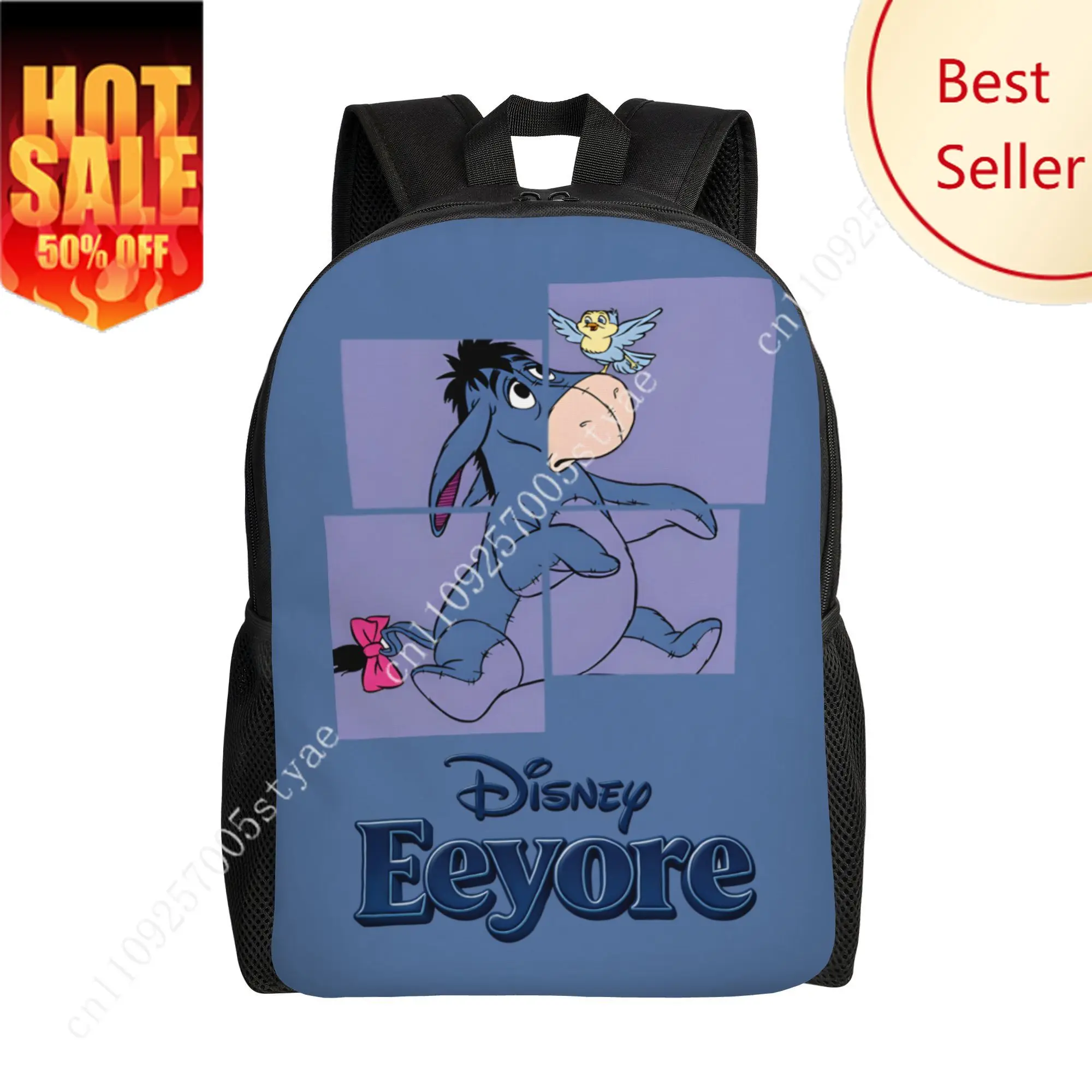 

Eeyore Classical Backpack Disney Cartoon Decorate Fabric Bags Design Your Photo Logo Text Party Holiday Custom Gifts