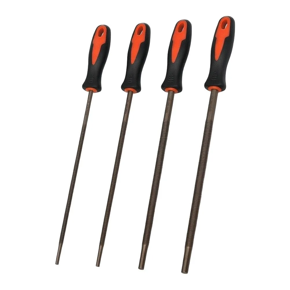 For Chainsaw Chain Sharpening Files 4pcs Hardened Steel Round Files 3.2mm 4.0mm 4.8mm 5.5mm for Forestry Gardening DIY Tasks