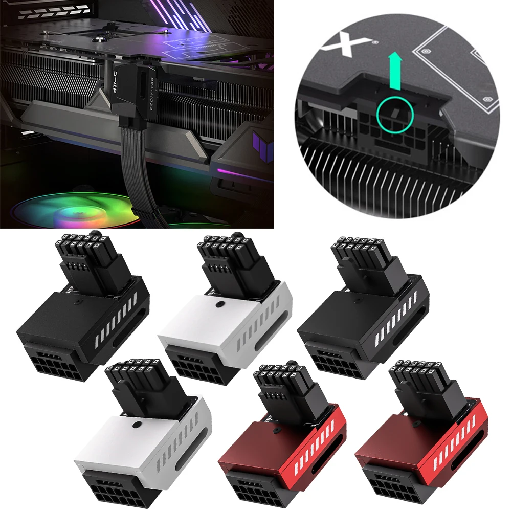 

600W 12+4pin GPU Power Connector 16pin 12VHPWR GPU Male To Female Connector for RTX 3090Ti 4070Ti 4080 4090 Graphic Card GPU