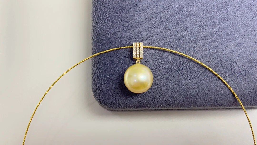 DIY 18K Diamonds  Pearls Pendants Bases Pedestals Necklaces for Women Not Include Pearls JCY