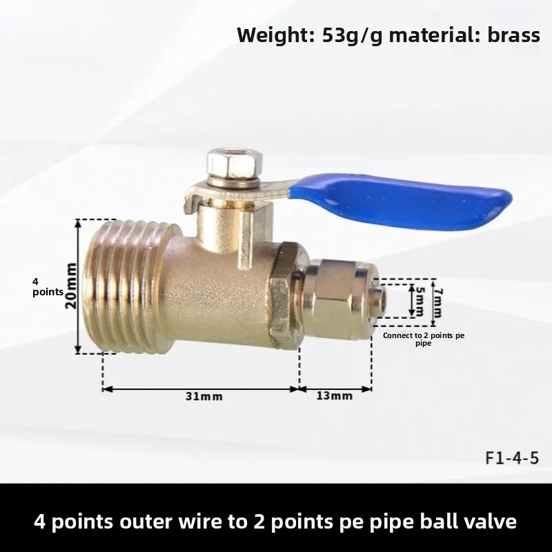 كرة تنقية المياه وصمامات الزاوية - أنبوب إدخال المياه 2/3/4 بوصة + تركيبات محول لأنظمة RO للشرب المباشر #6