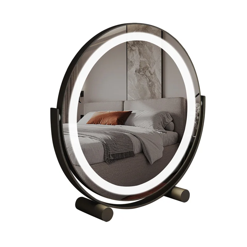 

Cylinder makeup mirror household lamp beauty mirror dormitory desktop dresser with lamp high definition