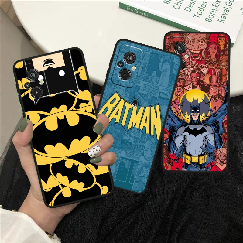 Superman Batman For Xiaomi Redmi K60 12C 12 11A A1 11 10C 10X 9T 9C 9AT 8A Pro Silicone Black Phone Case