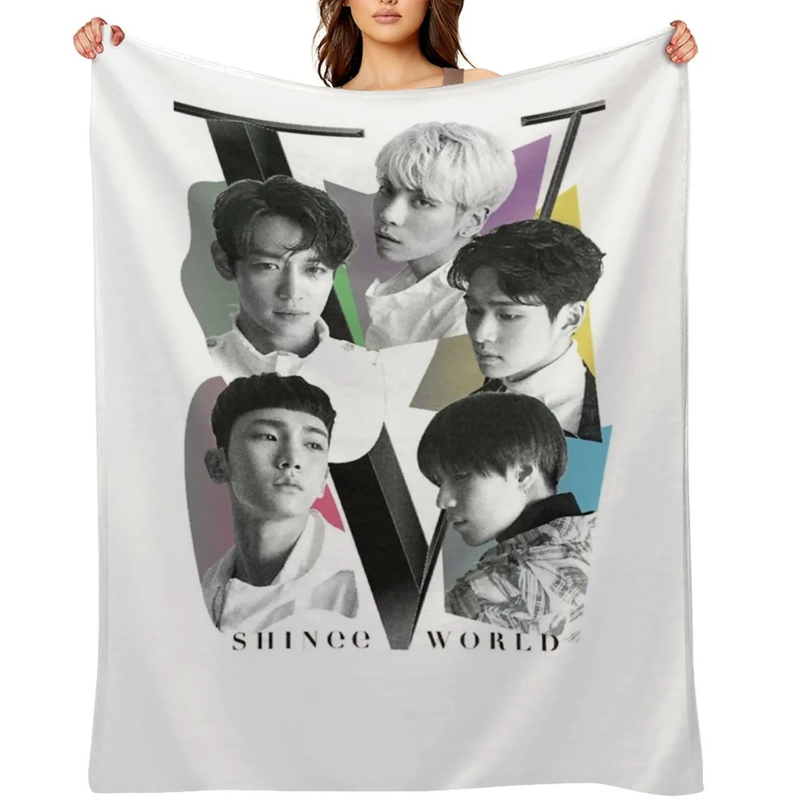 

SHINee - Tour Throw Blanket Bed Large Soft Plush Plaid Beach Blankets
