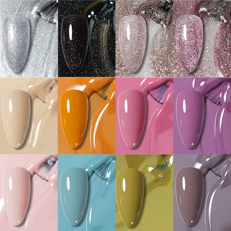 Arte Clavo Nail Art Designs Matte Top Coat Gel Smalto per unghie Inverno Colore rosa Gel semipermanente Vernice Lacca Soak Off Gel UV