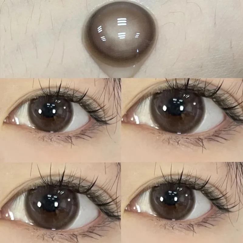 Lentes de contacto para el ojo, lentillas naturales negras con prescripción para miopes, envío rápido, 2 piezas