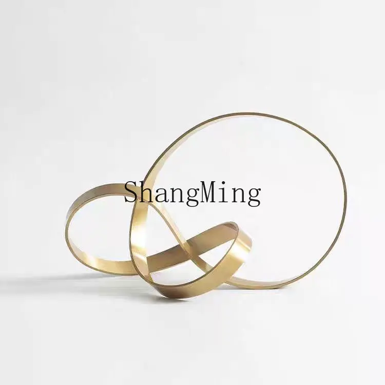 

PYH Modern Simple Abstract Metal Ornament Creative Geometric Home Furnishing Living Room Study Soft Decoration Ornament