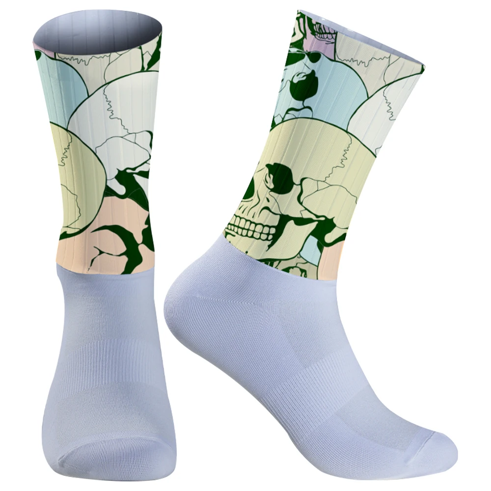 

Велосипедные носки Pro Team Aero в полоску, нескользящие бесшовные силиконовые носки, новые спортивные носки для бега, шоссейного велосипеда