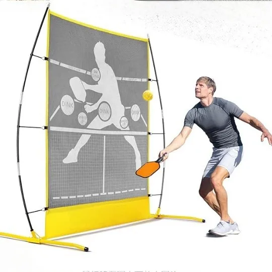 Portable Pickleball Rebounder Net Adjustable Pickleball Training Rebound Practice Net for Indoor Outdoor Solo Training