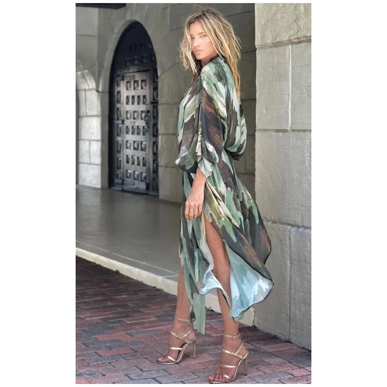 CPSYMYM BIKINI – robe de plage pour femmes, Cover-Up, longue, élégante, teinture par nouage, ouvert sur le devant, tenues de plage, maillot de bain