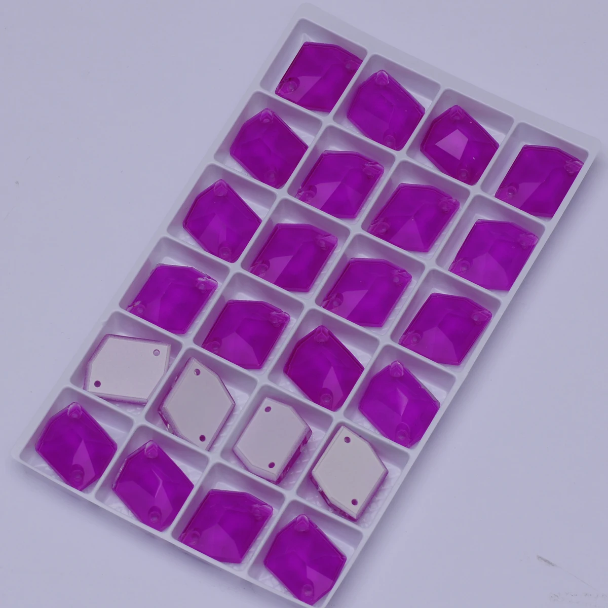 PUBRILEX Neon-Strasssteine zum Aufnähen, Glas-Kosmos-Kristalle, flache Rückseite, DIY-Nähzubehör, Nähsteine für Kleidung und Taschendekoration – Detail 11