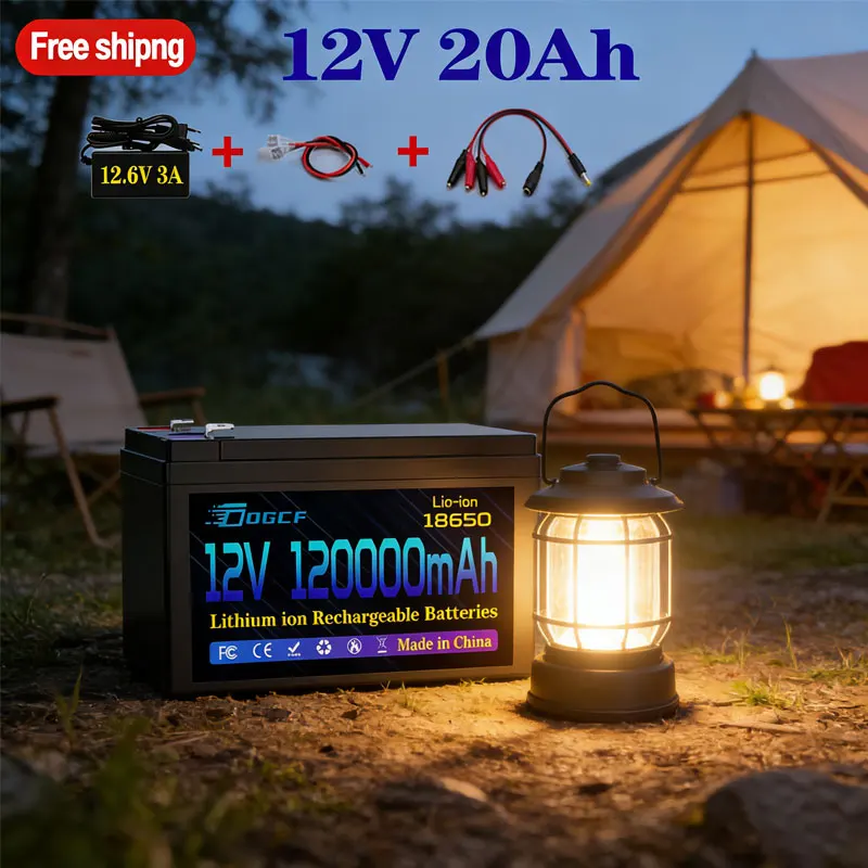 

bateria lifepo4 12v 60Ah 80Ah 100Ah 120Ah Pack Lithium Iron Phosphate Batteries Built-in BMS For Solar Boat+12.6V Charger