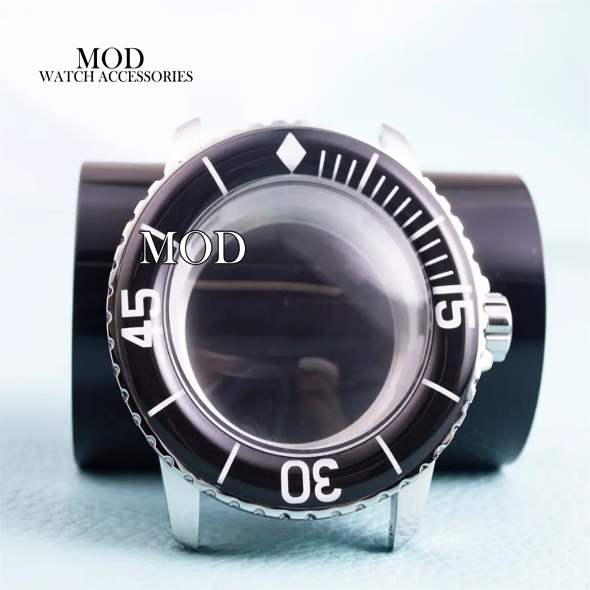 

NH35 Case 45mm 316L Stainless Steel Watch Case Waterproof for 50 FATHOMS NH35 Movement Repair Tool 10ATM Waterproof MOD Parts
