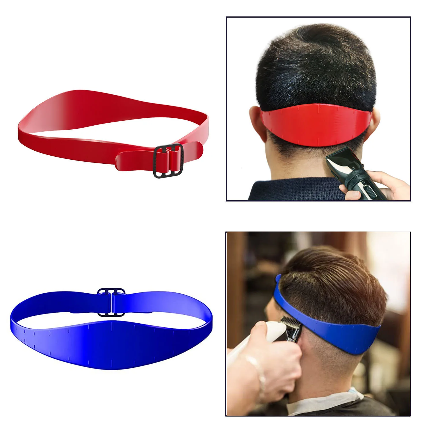 Adjustable Home Hair Trimming DIY Haircuts Curved Headband Silicone Neckline Shaving Template Hair Cutting Guide Hair Styling