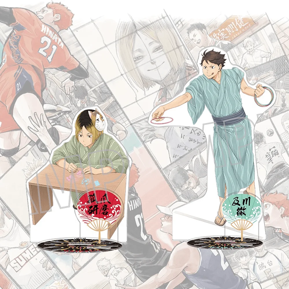 Haikyuu Oikawa Tooru 15cm Acrylic Stand Keychain Yukata Ring Toss Festival Ver Tabletop Ornament Desk Room Decor Figure Gift