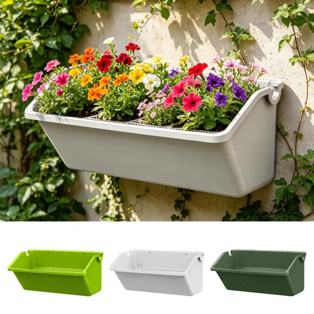 New Wall mounted plastic flowerpot vertical green plant wall layout tool wall mounted multi-layer stacked outdoor planting pot