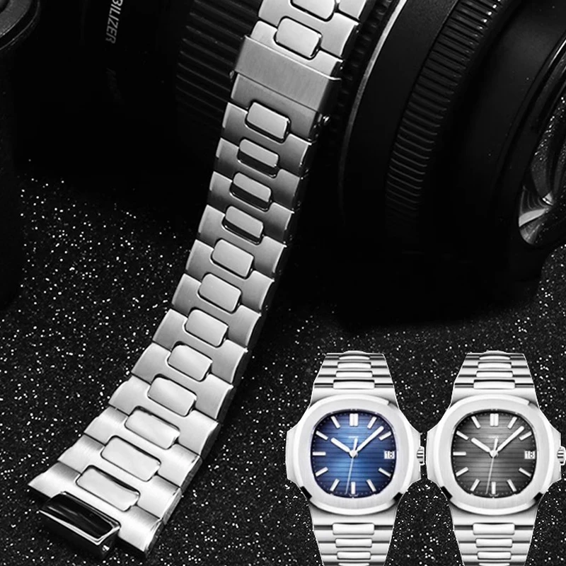 For Patek &Philippe Nautilus Strap 5726 5711/1A010 25 Convex 13mm fine stainless steel men's watchband Wrist band watch chain