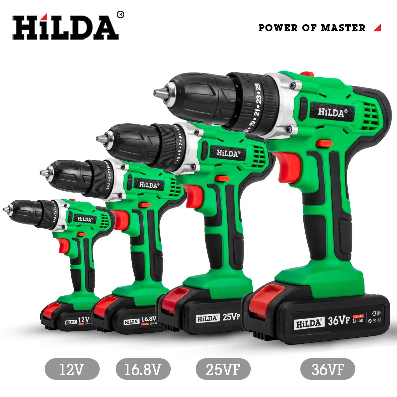 HiLDA 12 v rechargeable electric drill lithium household electric drill hand electric screwdriver electric screwdriver