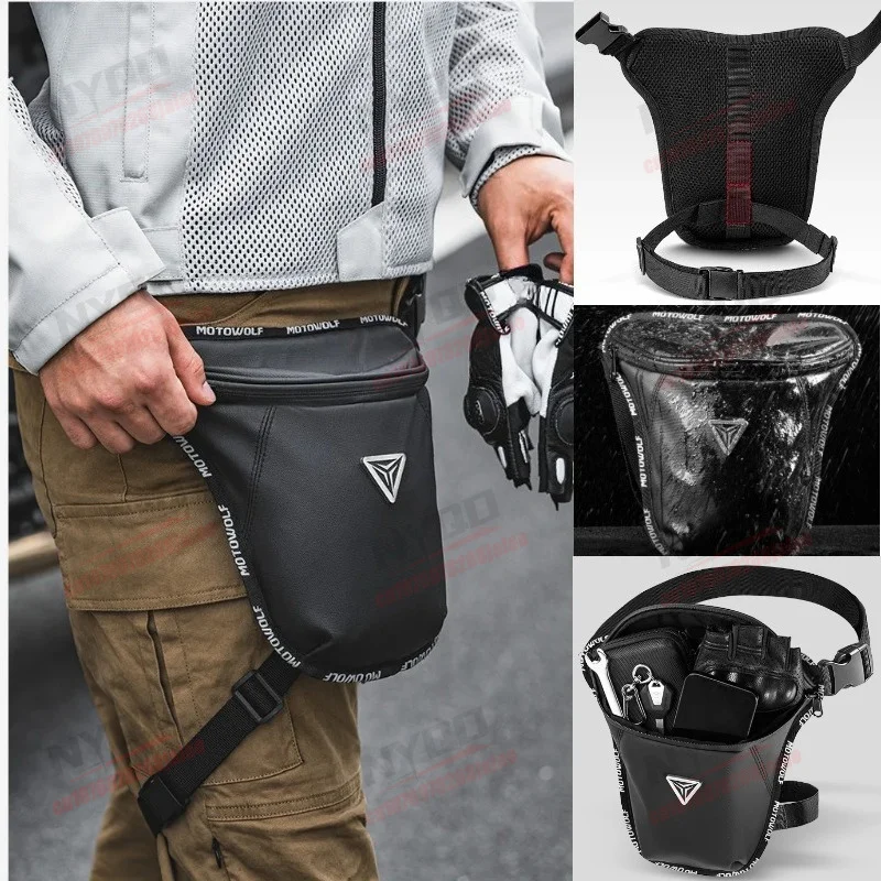 

Motorcycle Riding Leg Bag for Men's Daily Commuting Versatile Storage Large Capacity Waist Bag