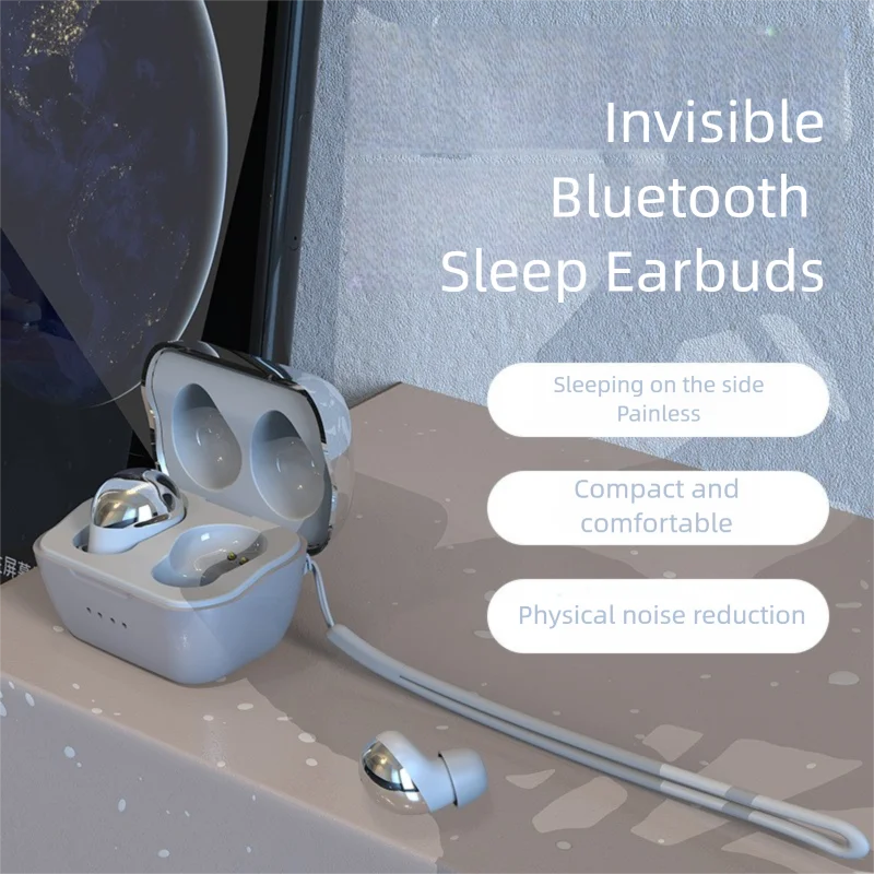 

Невидимые беспроводные наушники Bluetooth 5.4 для сна, легкие (2 г), с шумоподавлением при звонках, внутриканальные, водонепроницаемые (IPX4), для прослушивания музыки